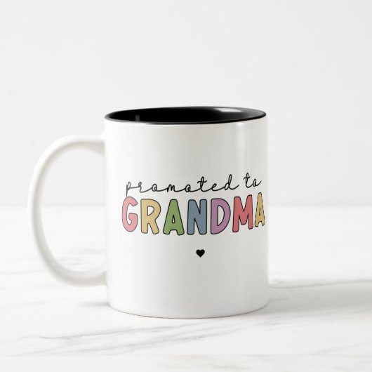 Gepritiseerd voor oma New Grandma om cadeaus te zi Tweekleurige Koffiemok (Links)