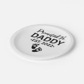 Gepritiseerd voor papa est 2022 nieuwe vader vader papieren bordje (Gekanteld)