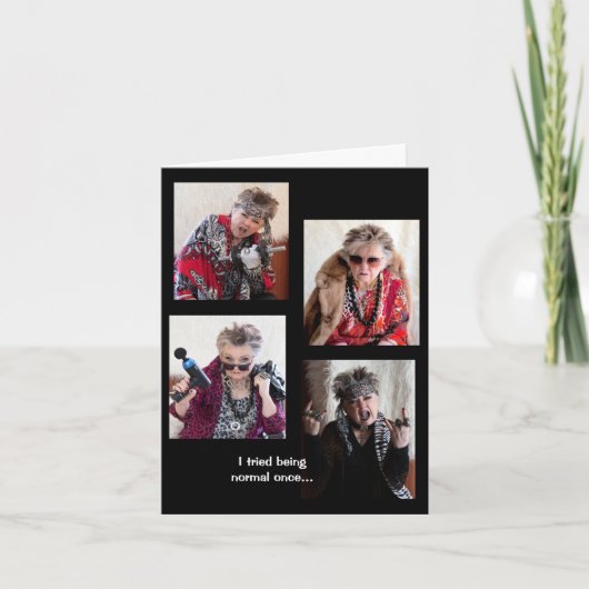 Geprobeerd om normaal te zijn zodra gevouwen Wensk Kaart (Voorkant)