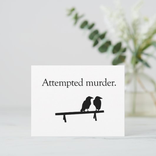 Geprobeerde Moord Briefkaart (Staand voorkant)