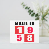 Geproduceerd in 1958 Design van 1958 Briefkaart (Staand voorkant)