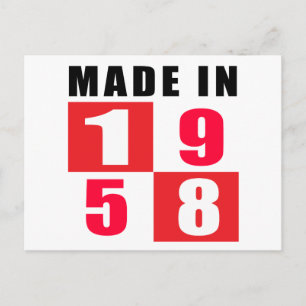 Geproduceerd in 1958 Design van 1958 Briefkaart