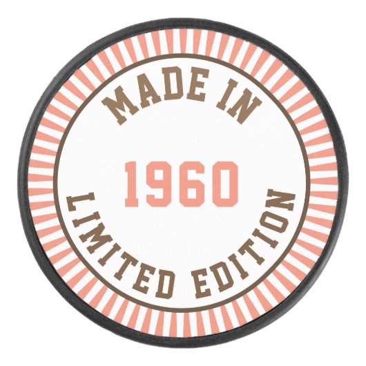 Geproduceerd in 1960 hockey puck (Voorkant)
