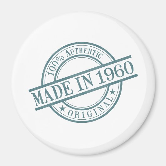 Geproduceerd in 1960 magneet (Voorkant)
