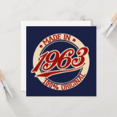 Geproduceerd in 1963 kaart (Voorkant / Achterkant in situ)