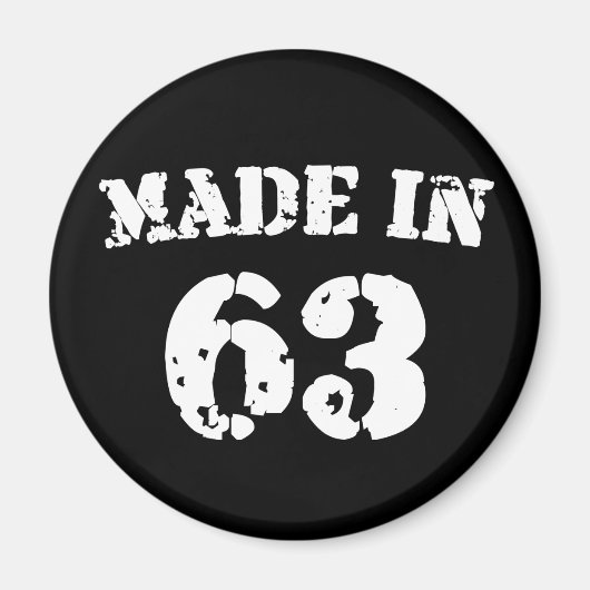Geproduceerd in 1963 magneet (Voorkant)