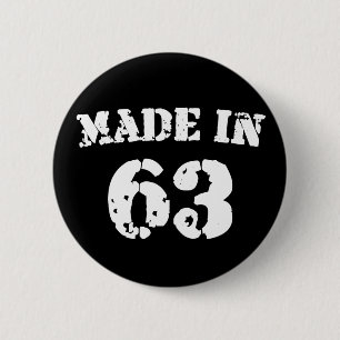Geproduceerd in 1963 ronde button 5,7 cm