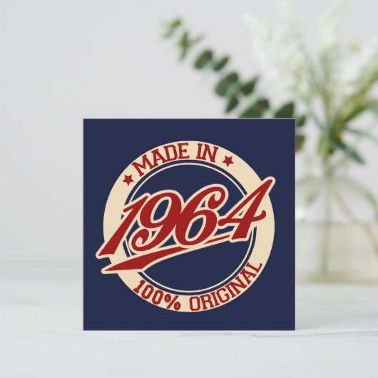 Geproduceerd in 1964 kaart (Staand voorkant)