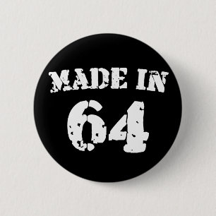 Geproduceerd in 1964 ronde button 5,7 cm