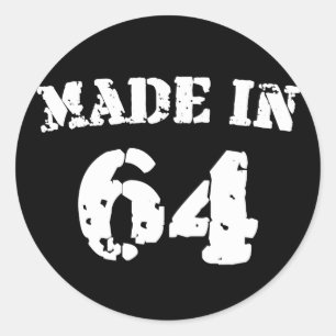 Geproduceerd in 1964 ronde sticker