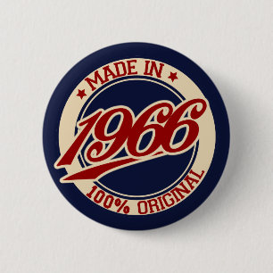 Geproduceerd in 1966 ronde button 5,7 cm