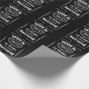 Geproduceerd in 1973 50 jaar geweldige 2023 dag cadeaupapier