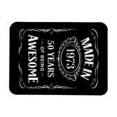 Geproduceerd in 1973 50 jaar geweldige 2023 dag magneet (Horizontaal)