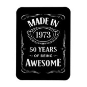 Geproduceerd in 1973 50 jaar geweldige 2023 dag magneet (Verticaal)
