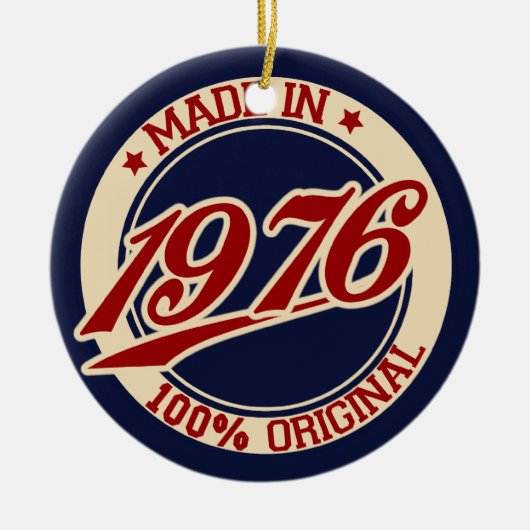 Geproduceerd in 1976 keramisch ornament (Voorkant)