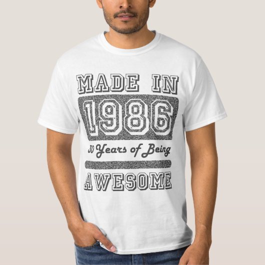 Geproduceerd in 1986 t-shirt (Voorkant)