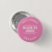 Geproduceerd in 2002 ronde button 3,2 cm (Voorkant /achterkant)
