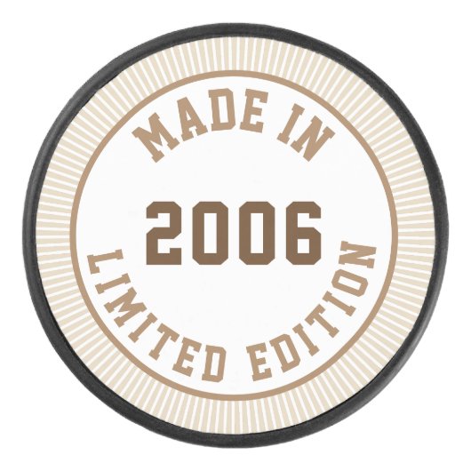 Geproduceerd in 2006 hockey puck (Voorkant)