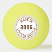 Geproduceerd in 2006 pingpongbal (Achterkant)