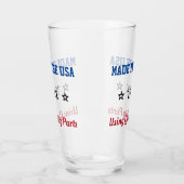 Geproduceerd in de Verenigde Staten: Aangepast jaa Glas (Links)