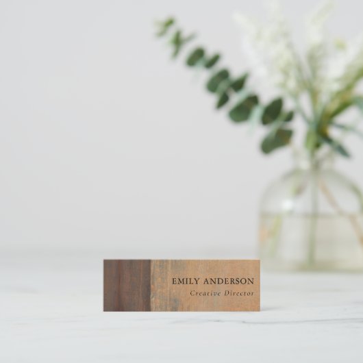 GEPRODUCEERDE CORROSIEVE GRUNGE ORANJE METALEN GET MINI VISITEKAARTJE (Staand voorkant)