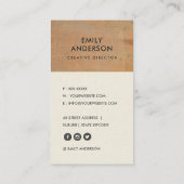 GEPRODUCEERDE CORROSIEVE GRUNGE ORANJE METALEN GET VISITEKAARTJE (Achterkant)