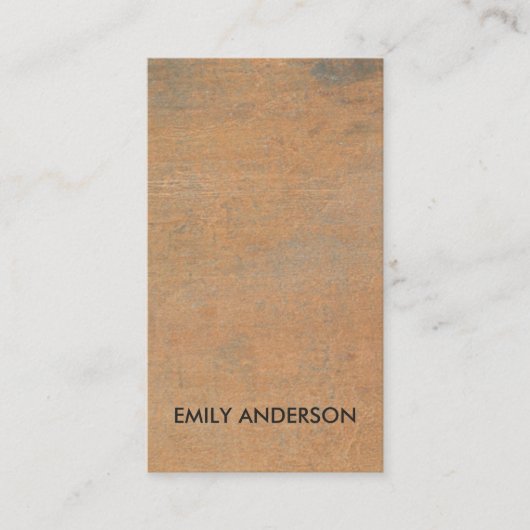 GEPRODUCEERDE CORROSIEVE GRUNGE ORANJE METALEN GET VISITEKAARTJE (Voorkant)