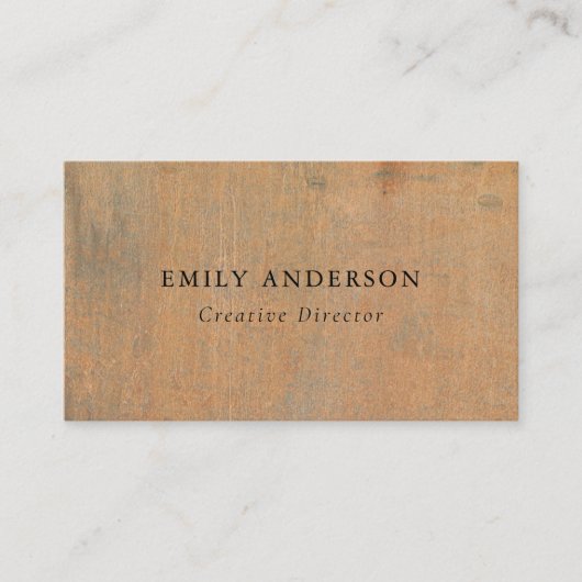 GEPRODUCEERDE CORROSIEVE GRUNGE ORANJE METALEN GET VISITEKAARTJE (Voorkant)