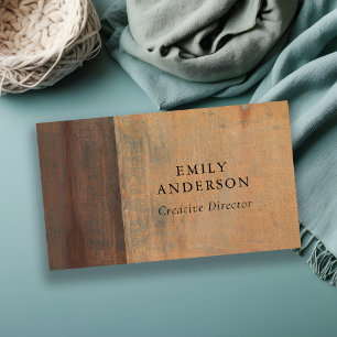 GEPRODUCEERDE CORROSIEVE GRUNGE ORANJE METALEN GET VISITEKAARTJE