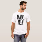 Geproduceerde Mannen T-shirt in wit (Voorkant volledig)