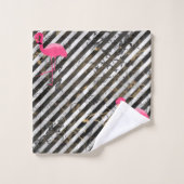 GEPRODUCEERDE MARBLE FLAMINGO BATHROOM TOWEL SET BAD HANDDOEK (Wasdoekje)