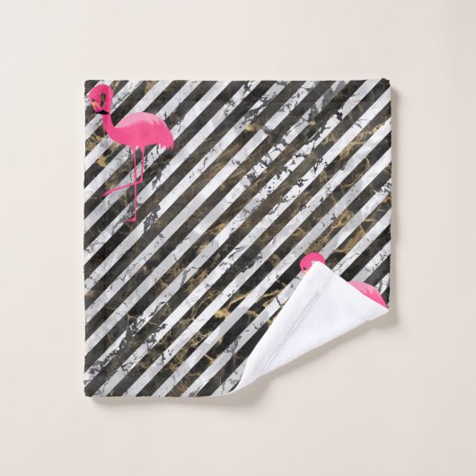 GEPRODUCEERDE MARBLE FLAMINGO BATHROOM TOWEL SET BAD HANDDOEK (Wasdoekje)