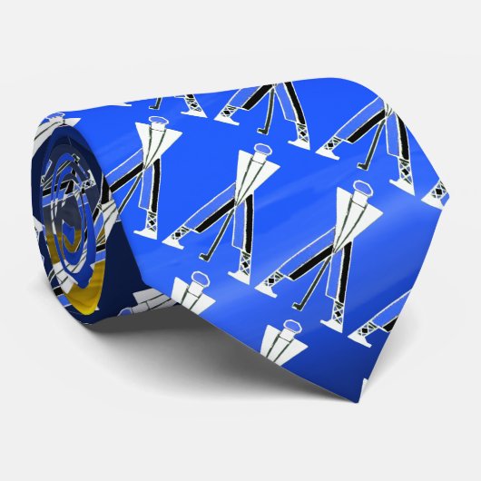 GEPRODUCEERDE WITTE BLUE GOLFER, GOLF-SPELERS STROPDAS (Opgerold)