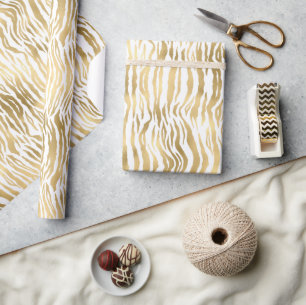 GEPRODUCEERDE WITTE DIERLIJKE AFDRUKWEEKWRAP CADEAUPAPIER