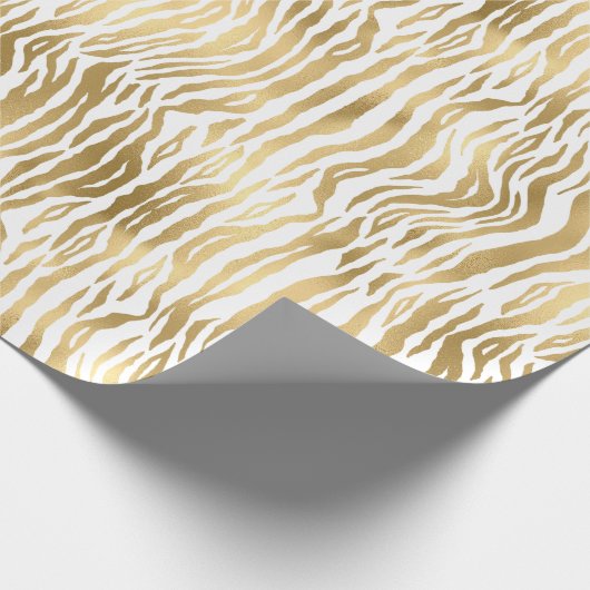 GEPRODUCEERDE WITTE DIERLIJKE AFDRUKWEEKWRAP CADEAUPAPIER (Hoek)