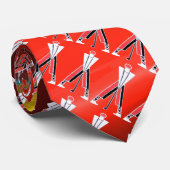 GEPRODUCEERDE WITTE RODE GOLFER, GOLF-SPELERS STROPDAS (Opgerold)