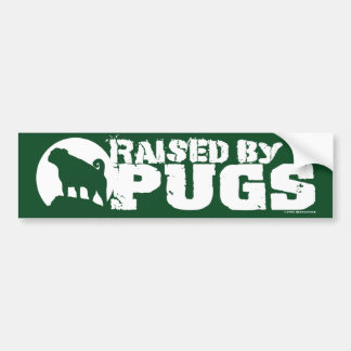 GEPROFIEERD DOOR PUGS Green Bumpersticker