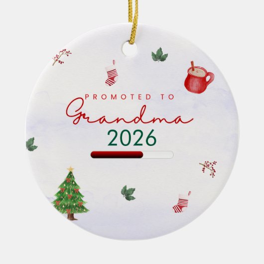 Gepromoot aan oma keramisch ornament (Voorkant)