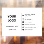 Gepromooterde logo-zaak raamsticker (Vel 2)