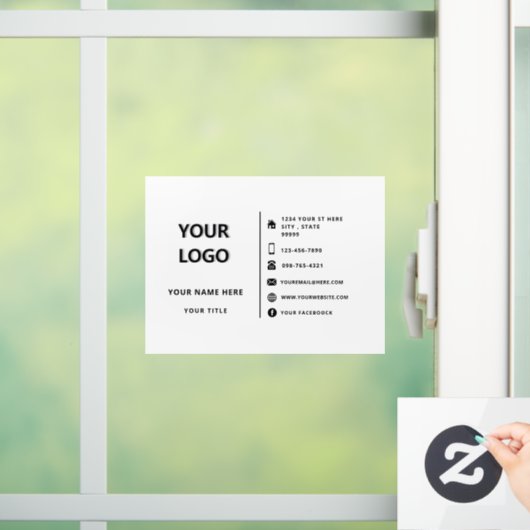 Gepromooterde logo-zaak raamsticker (Huis)