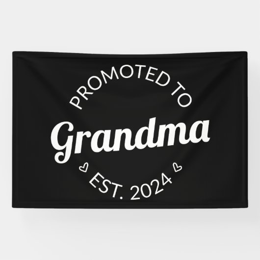 Gepromoveerd bij oma Est. 2024 I Spandoek (Horizontaal)