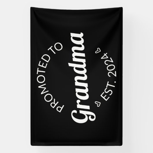 Gepromoveerd bij oma Est. 2024 I Spandoek (Verticaal)