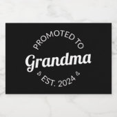 Gepromoveerd bij oma Est. 2024 I Sparkling Wijnetiket (Enkel label)