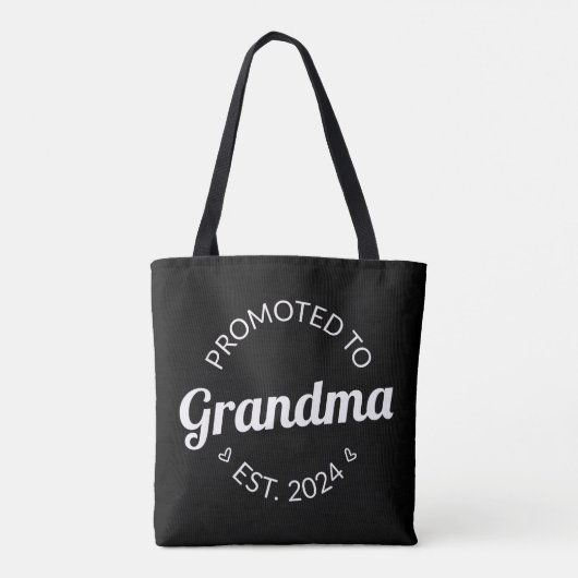 Gepromoveerd bij oma Est. 2024 I Tote Bag (Achterkant)
