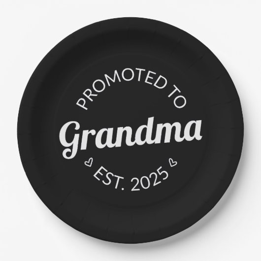 Gepromoveerd bij oma Est. 2025 I Papieren Bordje (Voorkant)