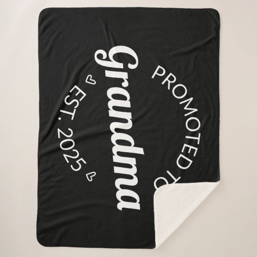 Gepromoveerd bij oma Est. 2025 I Sherpa Deken (Voorkant)