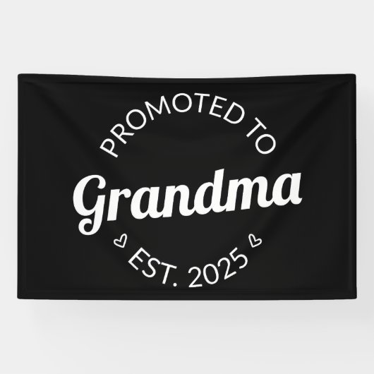 Gepromoveerd bij oma Est. 2025 I Spandoek (Horizontaal)