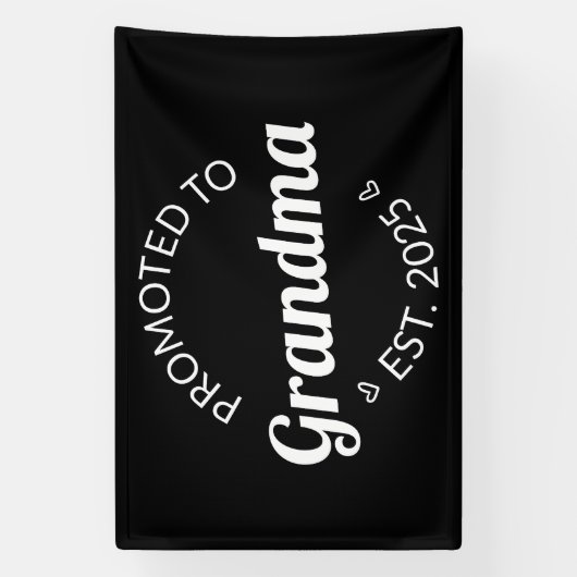 Gepromoveerd bij oma Est. 2025 I Spandoek (Verticaal)