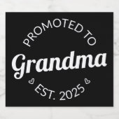 Gepromoveerd bij oma Est. 2025 I Sparkling Wijnetiket (Enkel label)