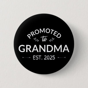 Gepromoveerd bij oma Est. 2025 II Ronde Button 5,7 Cm